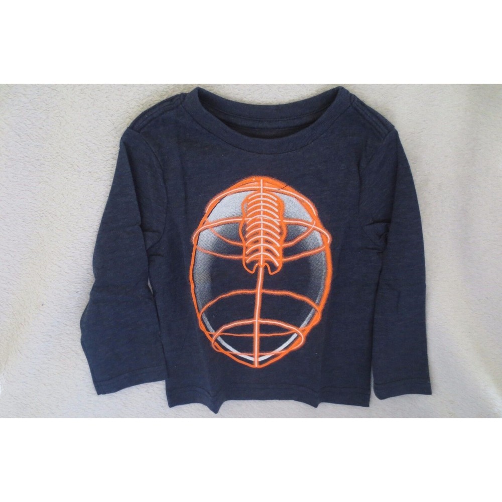 The Children Place Boy Shirt Long Sleeve Size 12-18 Months Blue Football New